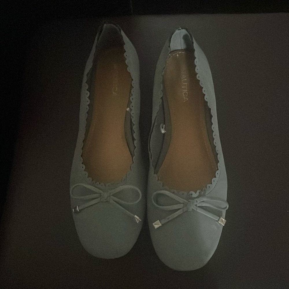 Light blue flats